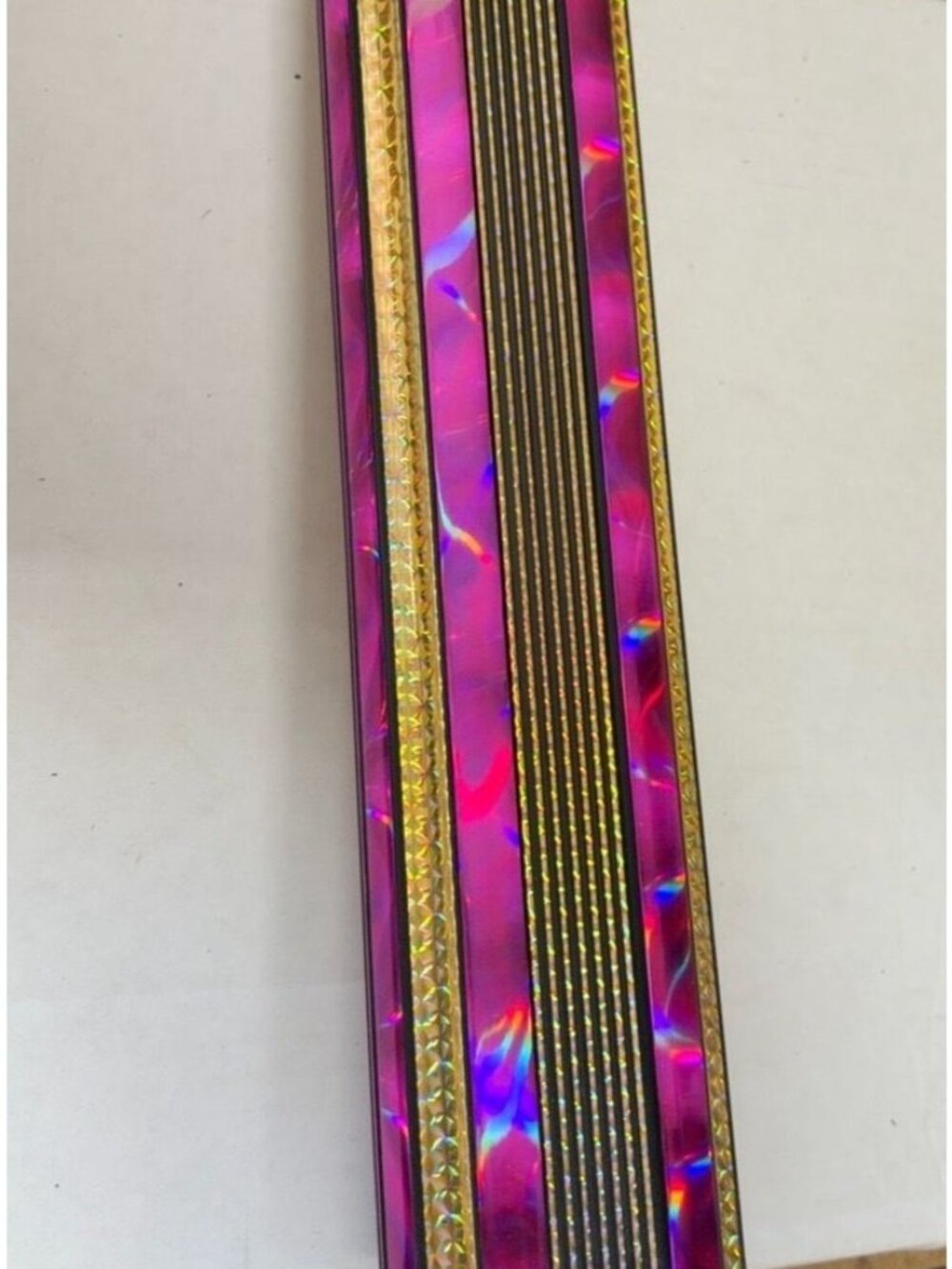 Pink Purple Gold Holographic Trophy Columns 48-1/4in Lot 8 NOS Cut Stock